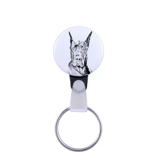Great Dane - keychain with a dog portrait, pendant with the brand's own Art-Dog graphics