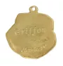 Griffon Bruxellois, Brussels Griffon I - keychain and necklace with a dog in a box, high-quality gold-plated product, Art-Dog brand