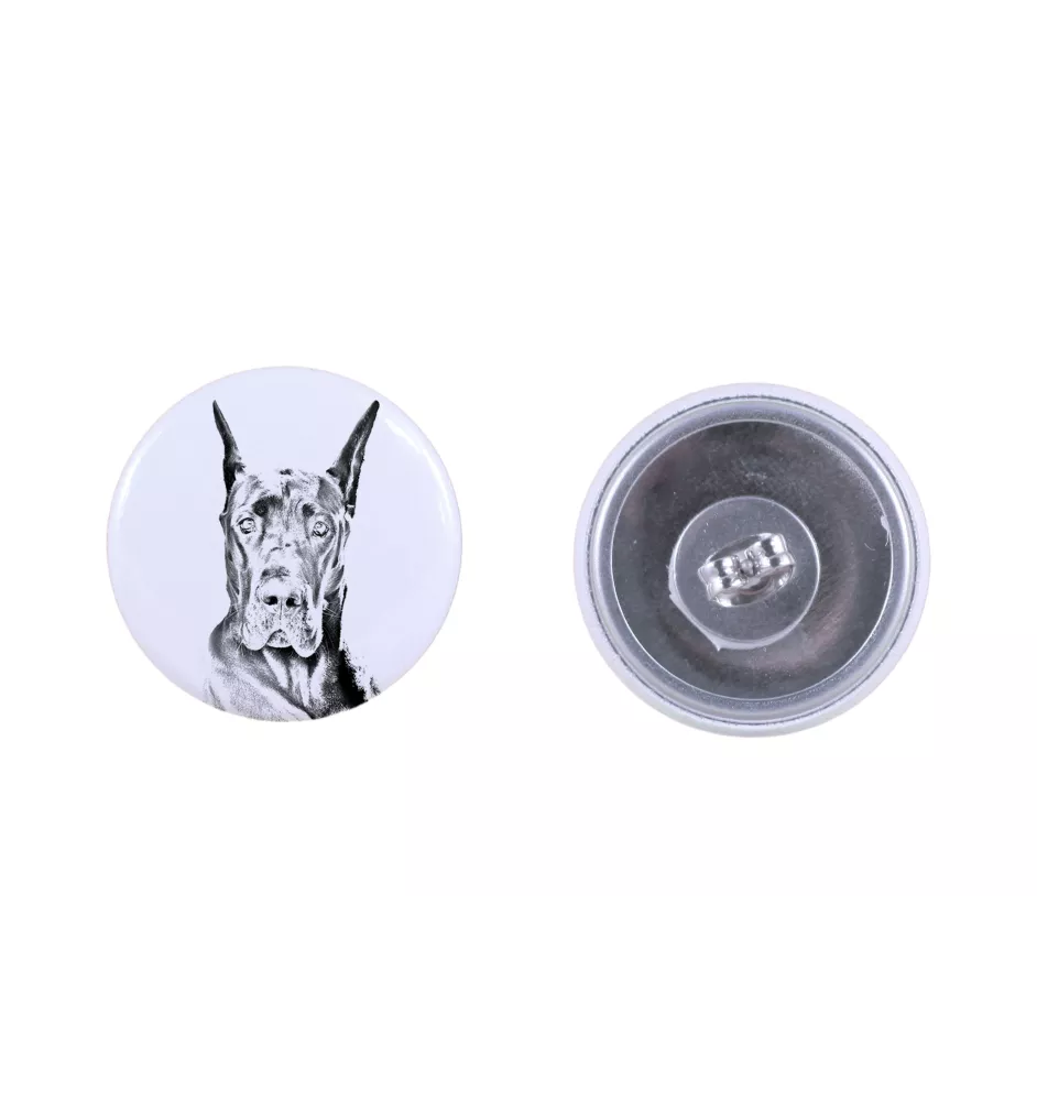 Dogue allemand, Grand danois - boucles d'oreilles uniques avec un chien, votre animal de compagnie sur un porte-clés, marque propre Art-Dog