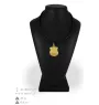 Griffon Bruxellois, Brussels Griffon - keychain and necklace with a dog in a box, high-quality gold-plated product, Art-Dog brand