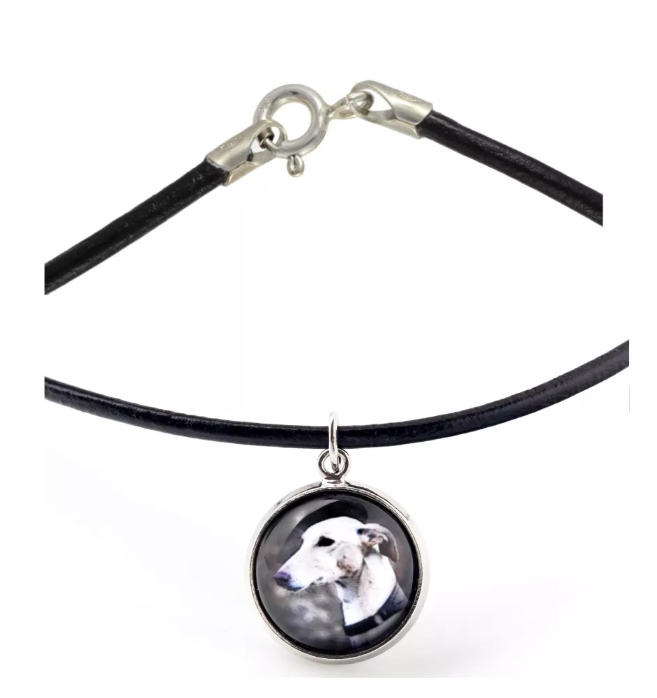 Greyhound, English Greyhound - necklace in a box, elegant decoration, pendant from the Art-Dog brand