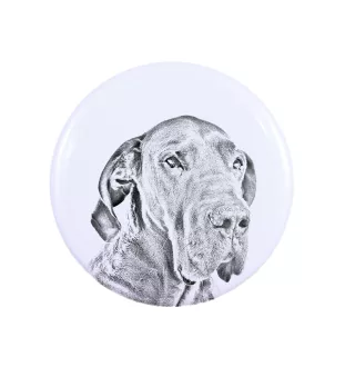 Dogue allemand, Grand danois I - aimant avec un œil de chien, exceptionnellement léger, aimant puissant, produit fabriqué à la main par la marque Art-Dog
