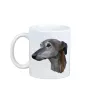 Lévrier anglais, Greyhound - tasse avec une photo et un motif de chien géométrique Art-Dog