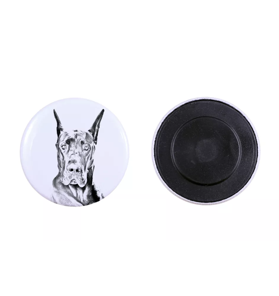 Dogue allemand, Grand danois - aimant avec un œil de chien, exceptionnellement léger, aimant puissant, produit fabriqué à la main par la marque Art-Dog