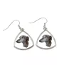 Greyhound, English Greyhound - earrings with a picture and the inscription geometric dog Art-Dog