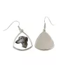 Greyhound, English Greyhound - earrings with a picture and the inscription geometric dog Art-Dog