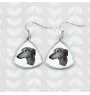 Greyhound, English Greyhound - earrings with a picture and the inscription geometric dog Art-Dog