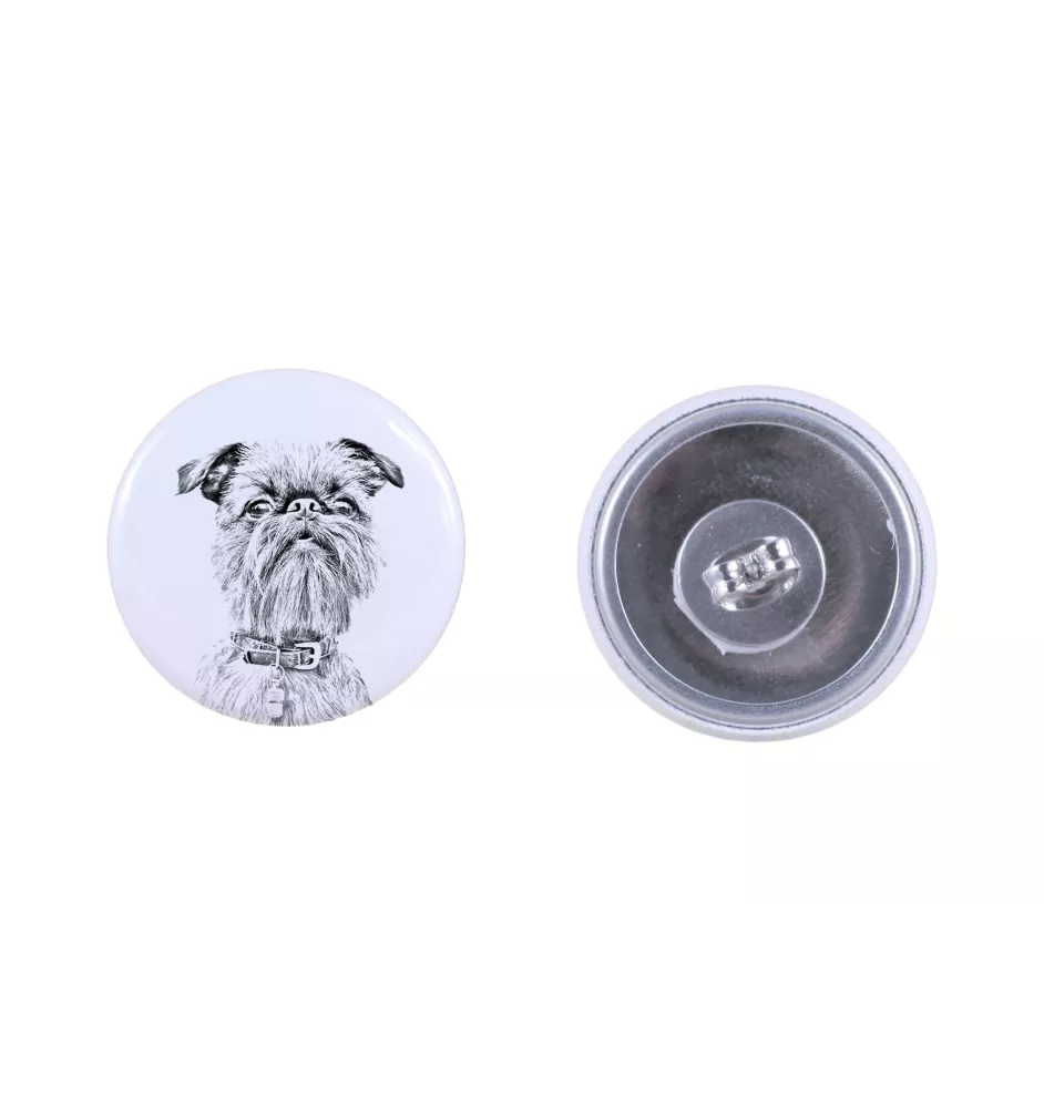 Griffon bruxellois - boucles d'oreilles uniques avec un chien, votre animal de compagnie sur un porte-clés, marque propre Art-Dog
