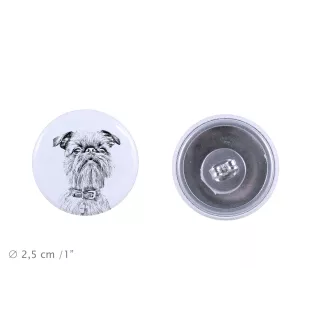 Griffon bruxellois - boucles d'oreilles uniques avec un chien, votre animal de compagnie sur un porte-clés, marque propre Art-Dog
