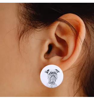 Griffon Bruxellois, Brussels Griffon - unique dog earrings, your pet on a keychain, Art-Dog's own brand