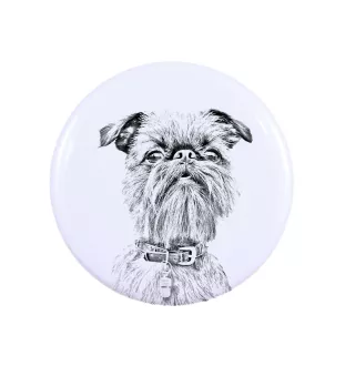 Griffon bruxellois - aimant avec un œil de chien, exceptionnellement léger, aimant puissant, produit fabriqué à la main par la marque Art-Dog