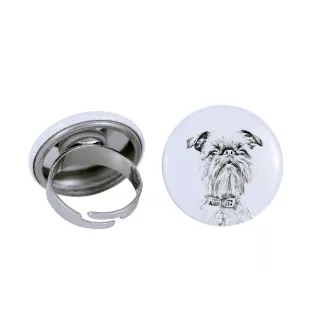 Griffon Bruxellois, Brussels Griffon - women's jewelry with a dog portrait, handmade product, possibility to add your own photo, Art-Dog brand