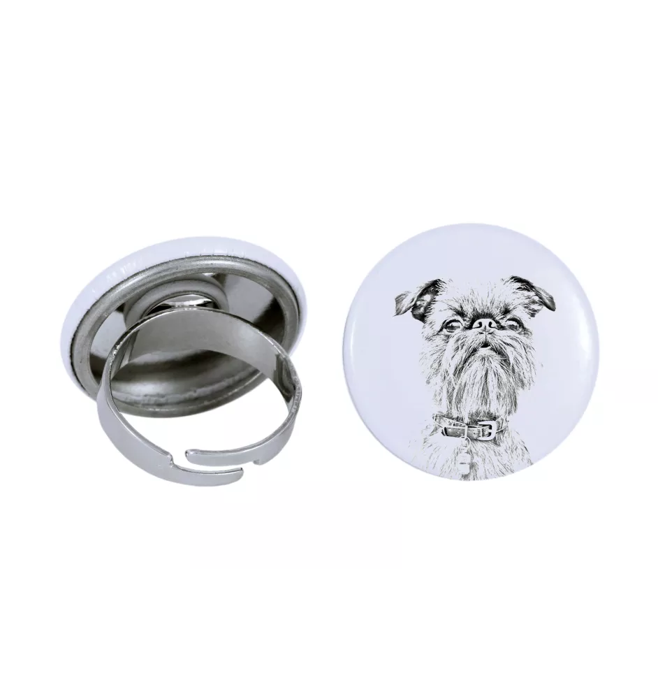 Gryfonik brukselski pierścionek z psem mały Art-Dog