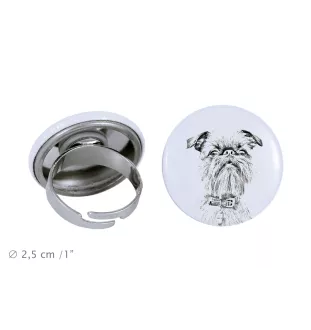 Griffon bruxellois - bijoux pour femmes avec l'image d'un chien, produit fait à la main, possibilité d'ajouter sa propre photo, marque Art-Dog