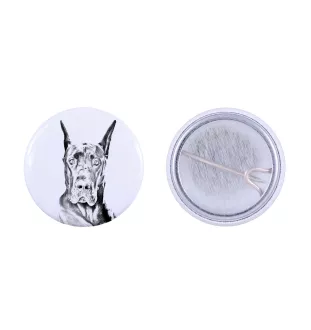 Dogue allemand, Grand danois - badge avec votre chien, ajoutez votre propre photo, marque Art-Dog