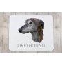 Greyhound, English Greyhound - geometric mouse pad with a picture and text by Art-Dog