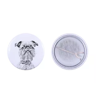 Brüsseler Griffon, Griffon Bruxellois - Anstecknadel mit Ihrem Hund, fügen Sie Ihr eigenes Foto hinzu, Marke Art-Dog
