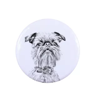 Griffon Bruxellois, Brussels Griffon - pin with your dog, add your own photo, Art-Dog brand