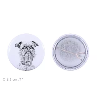 Brüsseler Griffon, Griffon Bruxellois - Anstecknadel mit Ihrem Hund, fügen Sie Ihr eigenes Foto hinzu, Marke Art-Dog