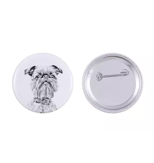 Brüsseler Griffon, Griffon Bruxellois - Anstecknadel mit Ihrem Hund, fügen Sie Ihr eigenes Foto hinzu, Marke Art-Dog