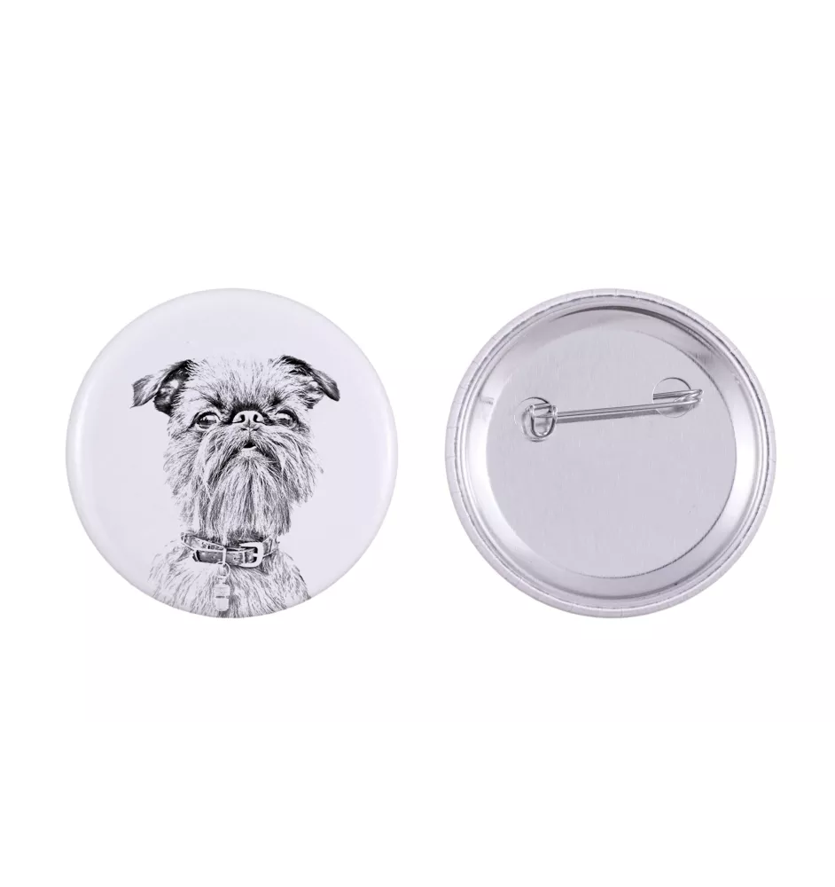 Griffon Bruxellois, Brussels Griffon - pin with your dog, add your own photo, Art-Dog brand