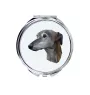 Greyhound, English Greyhound - mirror with a geometric design and the brand name Art-Dog