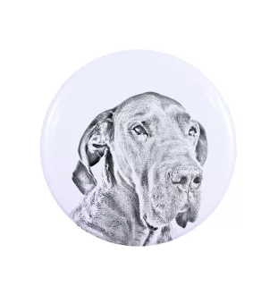 Deutsche Dogge, Ulmer Dogge, Große Dogge I - Anstecknadel mit Ihrem Hund, fügen Sie Ihr eigenes Foto hinzu, Marke Art-Dog