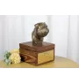 Griffon bruxellois - urne pour les cendres du chien avec une statuette, petite urne pour chien, urne personnalisée avec le buste du chien de la marque Art-Dog