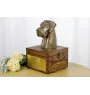 Deutsche Dogge, Ulmer Dogge, Große Dogge II - Eine Ascheurne für Hunde mit einer Statuette, eine kleine Urne für Hunde, eine personalisierte Urne mit dem Porträt eines Hundes von der Marke Art-Dog.