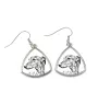 Lévrier anglais, Greyhound - boucles d'oreilles avec chien, boucles d'oreilles pendantes avec photo, bijoux personnalisés avec impression de la marque Art-Dog