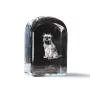 Brüsseler Griffon, Griffon Bruxellois - Kristallwürfel mit Bild, Hundebild im Kristall, sechseckiger Papierclip von Art-Dog.