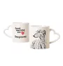 Greyhound, Grosser Englischer Windhund - Tasse mit Hund, entzückende Tasse mit herzförmigem Henkel, universelles Geschenk der Marke Art-Dog