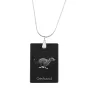 Lévrier anglais, Greyhound - Pendentif en cristal avec chien, collier en argent avec photo, pendentif personnalisé par la marque Art-Dog
