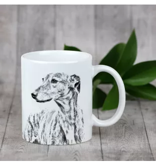 Lévrier anglais, Greyhound - tasse avec chien, une tasse adorable avec une illustration, un cadeau avec votre photo de la marque Art-Dog
