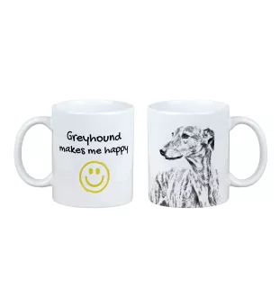 Greyhound, English Greyhound - cup with a dog, cheerful cup for a dog lover, personalized gift from the Art-Dog brand