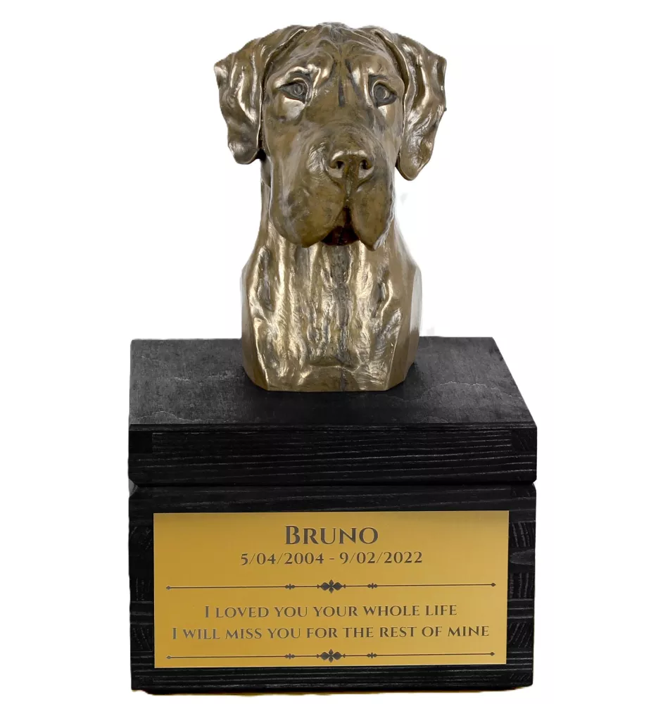 Dog niemiecki II urny na pudełku czarne Art-Dog