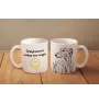 Greyhound, Grosser Englischer Windhund - Tasse mit Hund, fröhliche Tasse für Hundeliebhaber, personalisiertes Geschenk der Marke Art-Dog