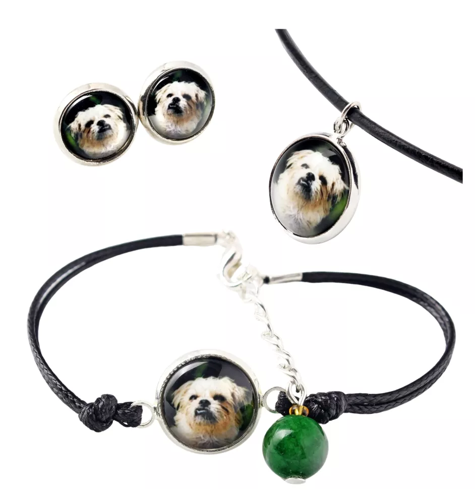 Brüsseler Griffon, Griffon Bruxellois - Schmuckset in einer Schachtel, Halskette, Ohrringe, Armband, Produkte der Marke Art-Dog