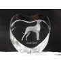Great Dane I - a photo of a dog in crystal, crystal heart, unique photo frame from the Art-Dog brand