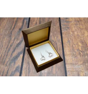 Dog niemiecki I kolczyki posrebrzane z psem Art-Dog