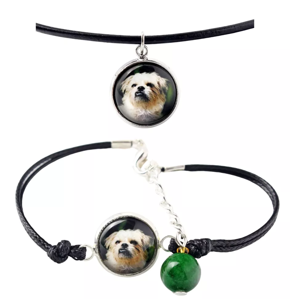Brüsseler Griffon, Griffon Bruxellois - Schmuckset mit Ihrem Foto, handgefertigtes Set, Armband und Halskette von Art.-Dog.
