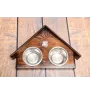 Great Dane II - wooden stand with bowls for a dog, decorative dog bowls, a gift for adopting a dog from the Art-Dog brand