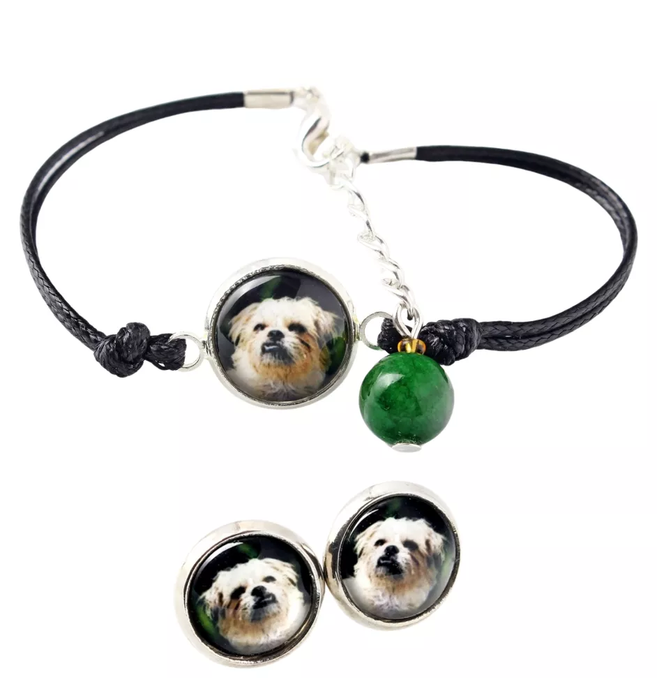 Griffon bruxellois - ensemble de bijoux avec votre photo, accessoire féminin, article fait main, produit fabriqué à la main avec passion pour la création de la marque Art-Dog