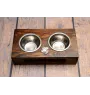 Dogue allemand, Grand danois II - support en bois avec des bols pour chien, bols pour chien en acier, cadeau pour l'adoption d'un chien de la marque Art-Dog