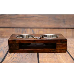 Deutsche Dogge, Ulmer Dogge, Große Dogge II - Holzständer mit Näpfen für Hunde, Edelstahlnäpfe, Geschenk zur Adoption eines Hundes von der Marke Art-Dog