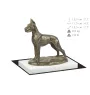 Deutsche Dogge, Ulmer Dogge, Große Dogge I - Hundestatue, Figur auf weißem Sockel, Trophäe für die Art-Dog-Hundeaustellung.