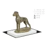 Deutsche Dogge, Ulmer Dogge, Große Dogge II - Hundestatue, Figur auf weißem Sockel, Trophäe für die Art-Dog-Hundeaustellung.