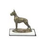 Deutsche Dogge, Ulmer Dogge, Große Dogge I - Hundestatue, Figur auf weißem Marmor, Trophäe für die Art-Dog-Hundeaustellung