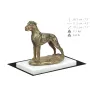 Great Dane II - dog figurine, statue on white marble, trophy for Art-Dog dog show exhibition