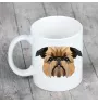 Brüsseler Griffon, Griffon Bruxellois - Becher mit einem Bild und dem Schriftzug geometrischer Hund Art-Dog